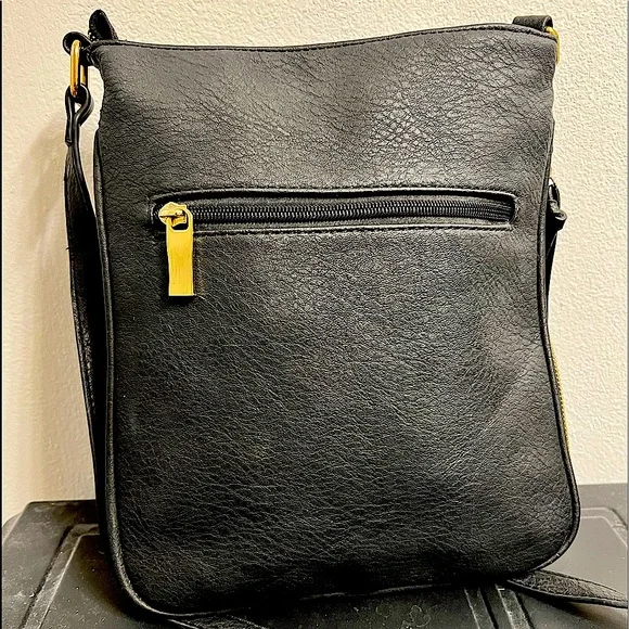 Black zipper cross body bag - Picture 3 of 3